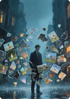 在雨中等待的陌生人