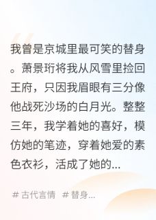 白月光回府，我这替身学乖了