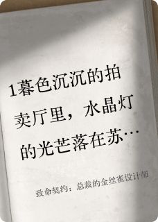 致命契约：总裁的金丝雀设计师