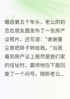 老公把千万豪宅过户给白月光