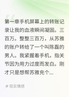 发现妻子转账三百万后我疯了