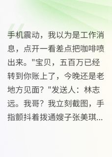 哥哥给小三转账五百万被我撞见