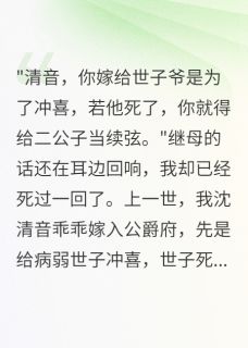 重生后拒嫁病弱世子，我成太子妃
